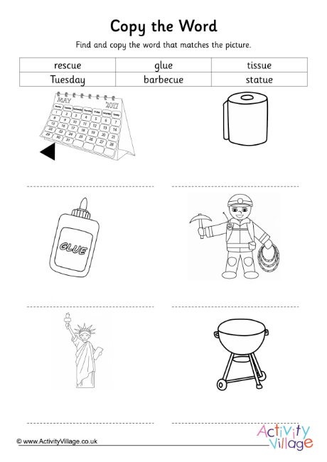Ue Digraph Copy The Word