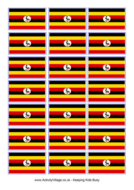 Uganda flag printable