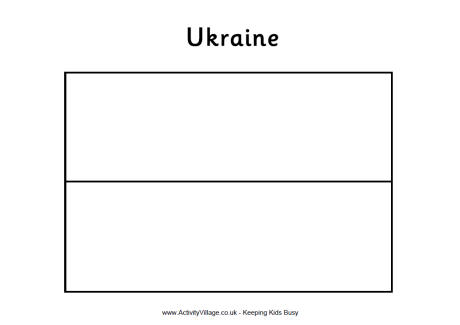 Ukraine Flag Colouring Page