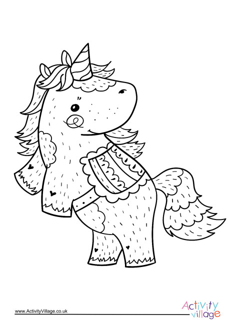 Unicorn Colouring Page 3