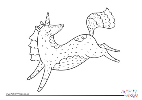 Unicorn Colouring Page 7