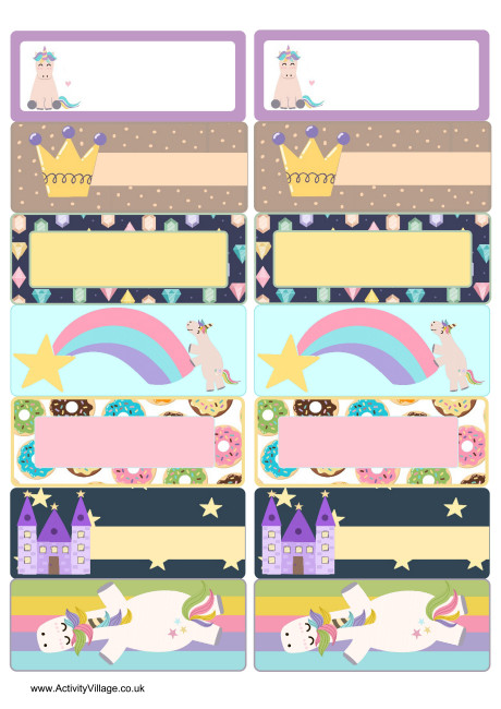 Unicorn Name Badges Unicorn Name Badges