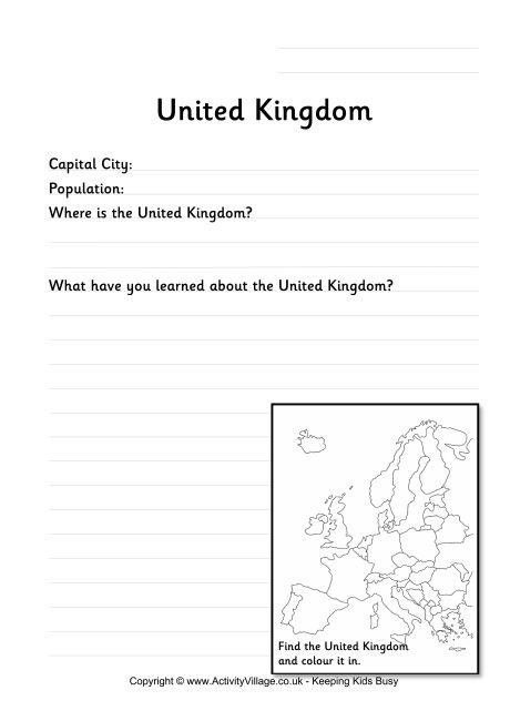United Kingdom Worksheet