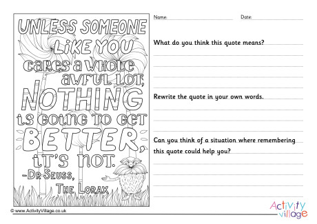 Unless Someone Like You Worksheet