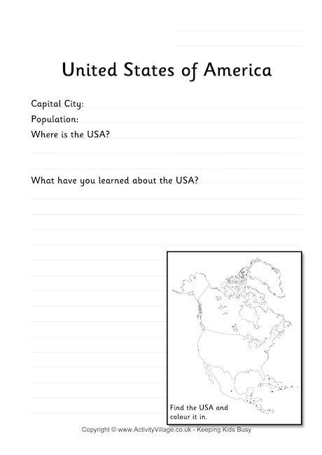 USA Worksheet