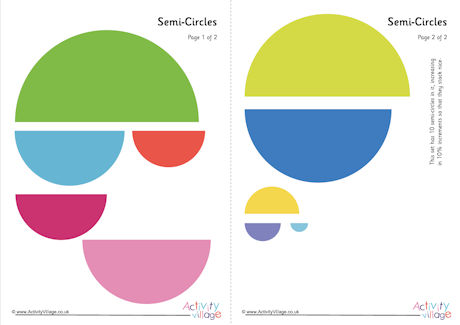 Useful shapes - semi circles Useful shapes - semi circles