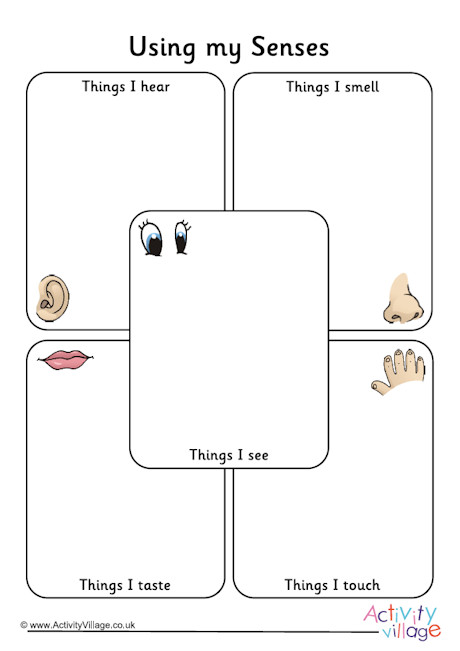 Using my senses worksheet