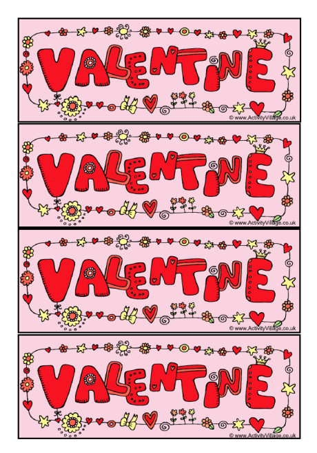 Valentine bookmarks - pink Valentine bookmarks - pink