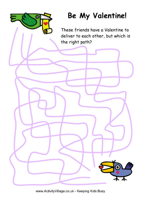Valentine path puzzle