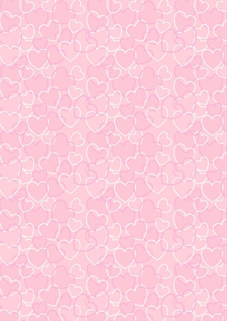 Valentine's Day Scrapbook Paper - Pink Heart Background