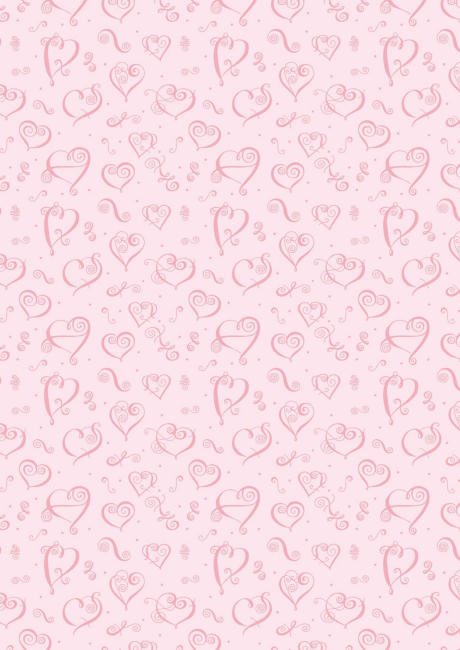 Valentines Day scrapbook paper - pink hearts