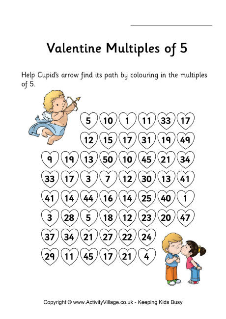 Valentines stepping stones multiples of 5