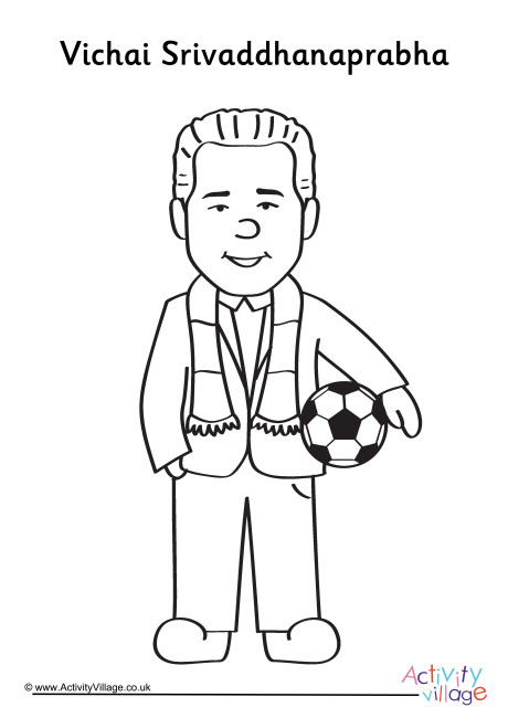Vichai Srivaddhanaprabha Colouring Page