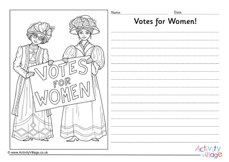 Votes for Women story paper Votes for Women story paper