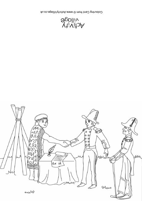Waitangi Day colouring card