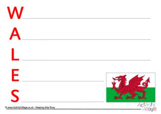 Wales Acrostic Poem Printables