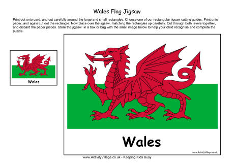 Wales flag jigsaw Wales flag jigsaw
