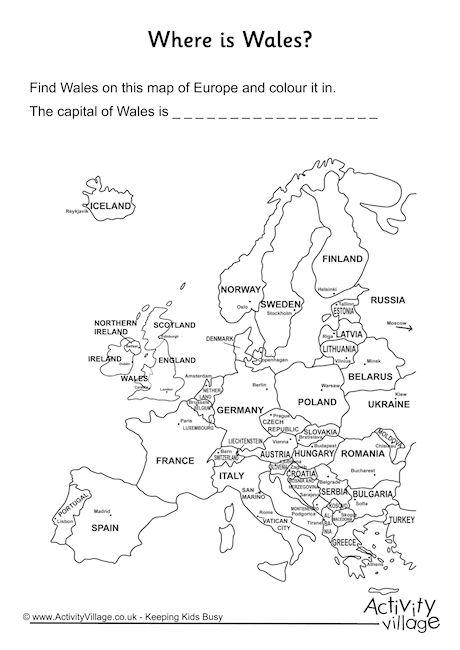 Wales Location Worksheet