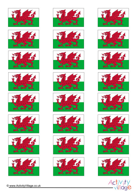 Wales Mini Flags Printable