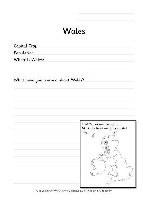 Wales Worksheet