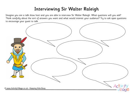 Walter Raleigh interview worksheet