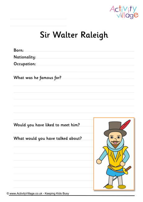 Walter Raleigh Worksheet 