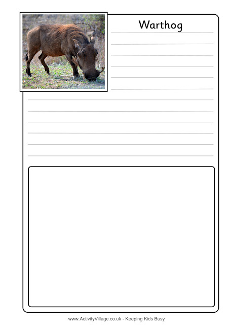 Warthog notebooking page