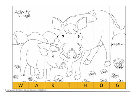 Warthog Spelling Jigsaw