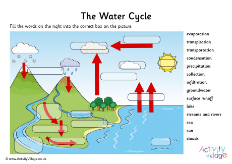 Water Cycle Labelling Worksheet 1 Water Cycle Labelling Worksheet 1