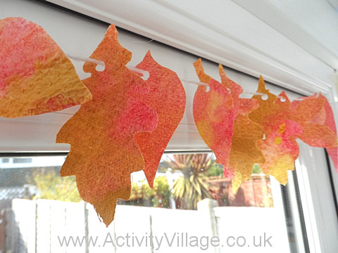 Watercolour Leaf Bunting