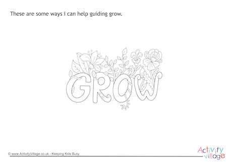 Ways I Can Help Guiding Grow Worksheet