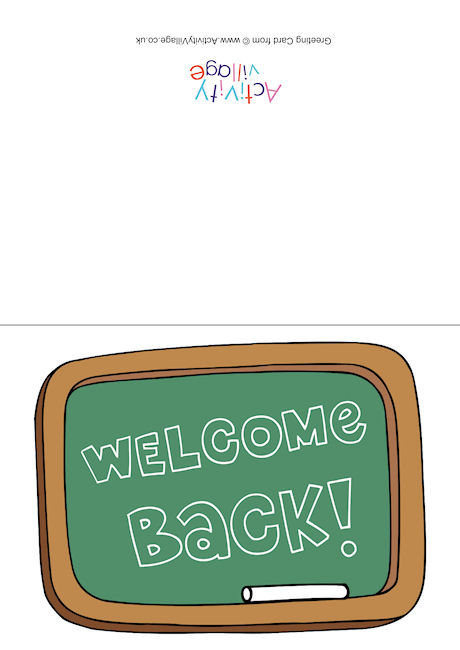 Welcome Back Blackboard Card