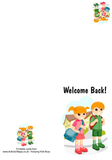 Welcome back to school card