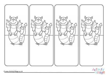 Welsh Dragon Colouring Bookmarks