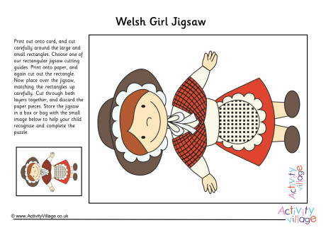 Welsh Girl Printable Jigsaw Welsh Girl Printable Jigsaw