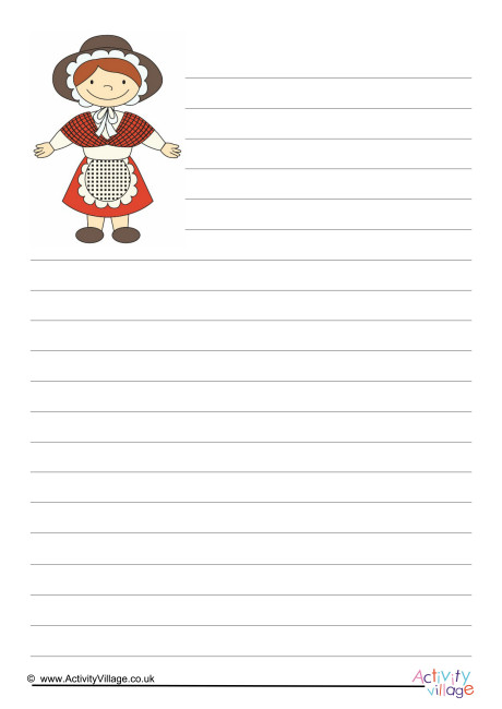 Welsh Girl Writing Paper