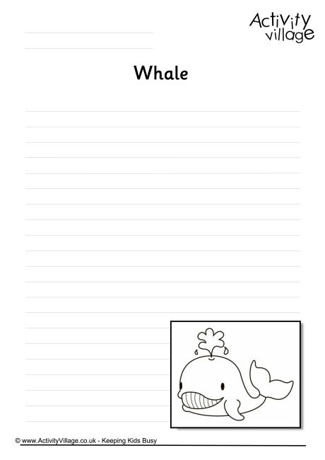 Whale writing page