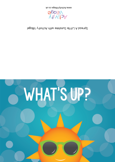 What's Up sunshine card