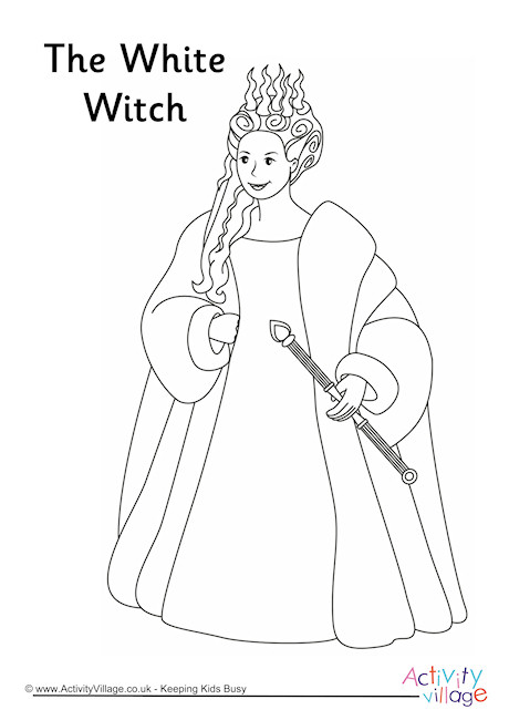 White Witch Colouring Page
