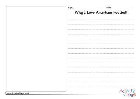 Why I Love American Football Writing Prompt