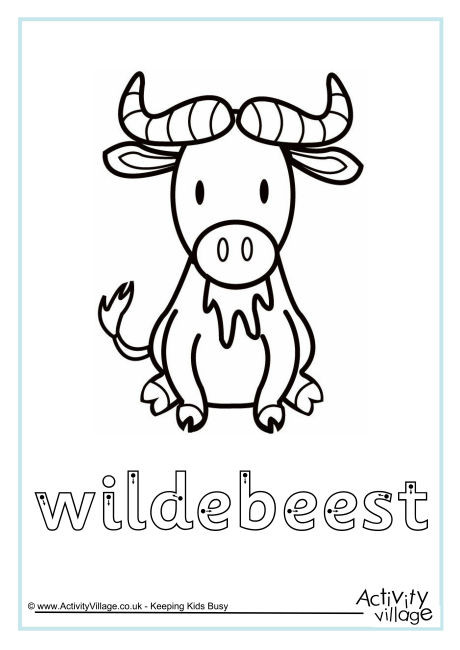 Wildebeest Finger Tracing