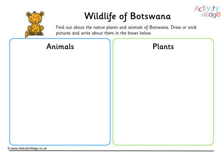 Wildlife Of Botswana Worksheet