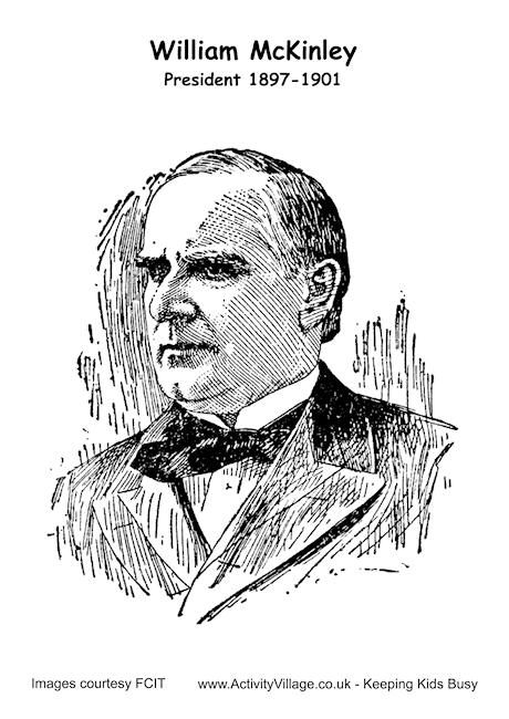 William McKinley colouring page