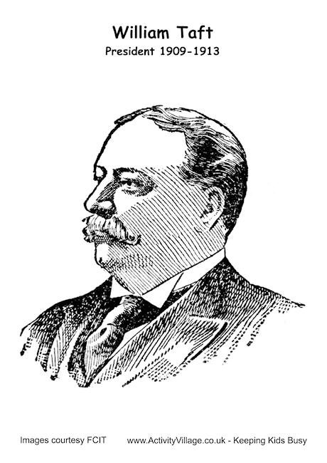 William Taft colouring page
