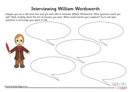 William Wordsworth Interview Worksheet