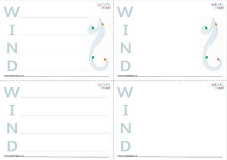 Wind Acrostic Poem Printable