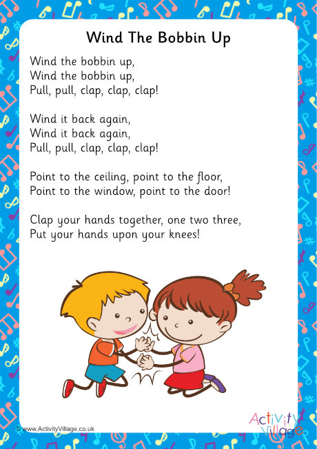 Wind The Bobbin Up Song Lyrics Printable