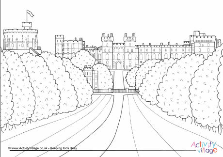 Windsor Castle colouring page