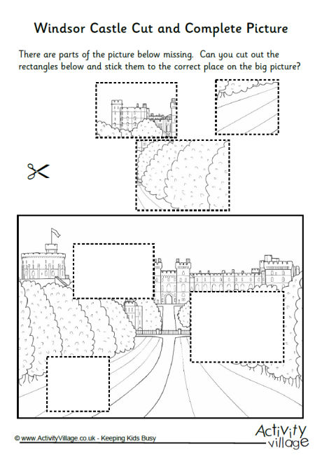 Windsor Castle cut and complete the picture Windsor Castle cut and complete the picture