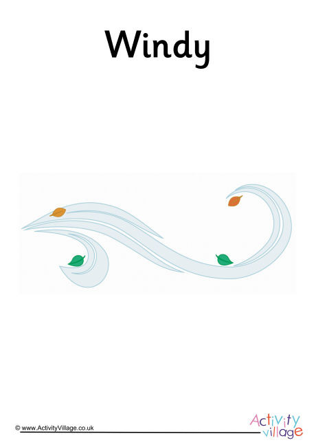 Windy Weather Symbol Posters